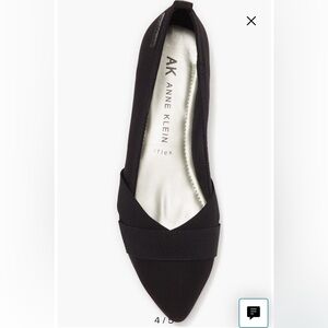 Anne Klein Black Pointed Toe Flats, Size 11
